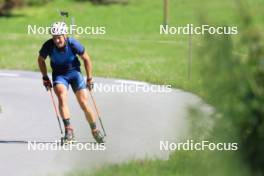 18.07.2024, Lenzerheide, Switzerland (SUI): Vincent Bonacci (USA) - Biathlon summer training, Lenzerheide (SUI). www.nordicfocus.com. © Manzoni/NordicFocus. Every downloaded picture is fee-liable.