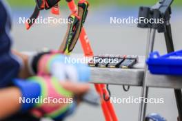 04.09.2024, Lenzerheide, Switzerland (SUI): Ingrid Landmark Tandrevold (NOR) prepars the magazines - Biathlon summer training, Lenzerheide (SUI). www.nordicfocus.com. © Manzoni/NordicFocus. Every downloaded picture is fee-liable.