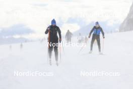 11.10.2024, Ramsau am Dachstein, Austria (AUT): Undefined athletes compete in strong winds - Biathlon summer training, Ramsau am Dachstein (AUT). www.nordicfocus.com. © Manzoni/NordicFocus. Every downloaded picture is fee-liable.