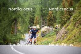 26.08.2024, Martell, Italy (ITA): Tommaso Giacomel (ITA), Didier Bionaz (ITA), (l-r) - Biathlon summer training, Martell (ITA). www.nordicfocus.com. © Vanzetta/NordicFocus. Every downloaded picture is fee-liable.