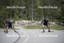 18.06.2024, Correncon-en-Vercors, France (FRA): Emilien Claude (FRA), Damien Levet (FRA), (l-r) - Biathlon summer training, Correncon-en-Vercors (FRA). www.nordicfocus.com. © Joly/NordicFocus. Every downloaded picture is fee-liable.