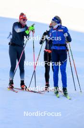 14.10.2024, Ramsau am Dachstein, Austria (AUT): Amy Baserga (SUI), Lisa Theresa Hauser (AUT), (l-r) - Biathlon summer training, Dachsteinglacier, Ramsau am Dachstein (AUT). www.nordicfocus.com. © Manzoni/NordicFocus. Every downloaded picture is fee-liable.