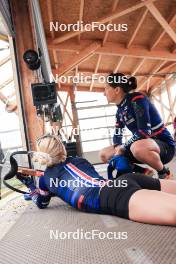 11.06.2024, Premanon, France (FRA): Sophie Chauveau (FRA), Jeanne Richard (FRA), (l-r) - Biathlon summer training, Premanon (FRA). www.nordicfocus.com. © Manzoni/NordicFocus. Every downloaded picture is fee-liable.