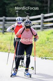 15.09.2024, Lenzerheide, Switzerland (SUI): Lena Haecki-Gross (SUI), Julia Simon (FRA), (l-r) - Sommer Nordic Event 2024, Sommer Biathlon Cup, Lenzerheide (SUI). www.nordicfocus.com. © Manzoni/NordicFocus. Every downloaded picture is fee-liable.