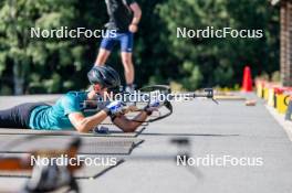 17.08.2024, Font-Romeu, France (FRA): Flavio Guy (FRA) - Biathlon summer training, Font-Romeu (FRA). www.nordicfocus.com. © Authamayou/NordicFocus. Every downloaded picture is fee-liable.