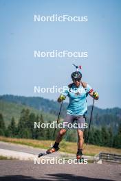 31.07.2024, Lavaze, Italy (ITA): Emilien Claude (FRA) - Biathlon summer training, Lavaze (ITA). www.nordicfocus.com. © Barbieri/NordicFocus. Every downloaded picture is fee-liable.