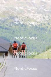 27.06.2024, Juf, Switzerland (SUI): Aita Gasparin (SUI), Elisa Gasparin (SUI), (l-r) - Biathlon summer training, Juf (SUI). www.nordicfocus.com. © Manzoni/NordicFocus. Every downloaded picture is fee-liable.