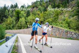 30.09.2024, Lavaze, Italy (ITA): Rebecca Passler (ITA), Linda Zingerle (ITA), (l-r) - Biathlon summer training, Lavaze (ITA). www.nordicfocus.com. © Barbieri/NordicFocus. Every downloaded picture is fee-liable.