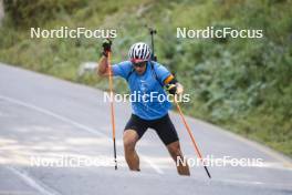 27.08.2024, Martell, Italy (ITA): Giacomel Tommaso (ITA) - Biathlon summer training, Martell (ITA). www.nordicfocus.com. © Vanzetta/NordicFocus. Every downloaded picture is fee-liable.