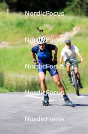 15.07.2024, Lenzerheide, Switzerland (SUI): Nikolas Burkhart (USA) - Biathlon summer training, Lenzerheide (SUI). www.nordicfocus.com. © Manzoni/NordicFocus. Every downloaded picture is fee-liable.