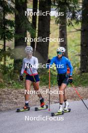 30.09.2024, Lavaze, Italy (ITA): Linda Zingerle (ITA), Rebecca Passler (ITA), (l-r) - Biathlon summer training, Lavaze (ITA). www.nordicfocus.com. © Barbieri/NordicFocus. Every downloaded picture is fee-liable.