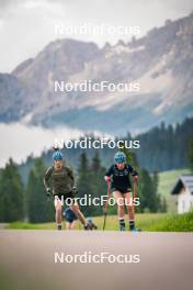 15.06.2024, Lavaze, Italy (ITA): Anton Ivarsson (SWE), Sara Andersson (SWE), (l-r)  - Biathlon summer training, Lavaze (ITA). www.nordicfocus.com. © Barbieri/NordicFocus. Every downloaded picture is fee-liable.