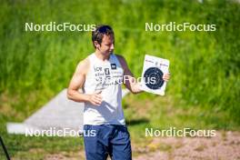 28.06.2024, Lavaze, Italy (ITA): Patrick Oberegger (ITA) - Biathlon summer training, Lavaze (ITA). www.nordicfocus.com. © Barbieri/NordicFocus. Every downloaded picture is fee-liable.