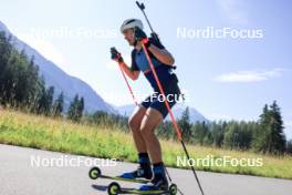 15.07.2024, Lenzerheide, Switzerland (SUI): Nikolas Burkhart (USA) - Biathlon summer training, Lenzerheide (SUI). www.nordicfocus.com. © Manzoni/NordicFocus. Every downloaded picture is fee-liable.