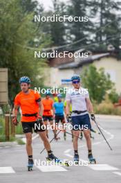 02.09.2024, Font-Romeu, France (FRA): Jesper Nelin (SWE), Sebastian Samuelsson (SWE), (l-r) - Biathlon summer training, Font-Romeu (FRA). www.nordicfocus.com. © Authamayou/NordicFocus. Every downloaded picture is fee-liable.