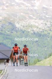 27.06.2024, Juf, Switzerland (SUI): Aita Gasparin (SUI), Elisa Gasparin (SUI), (l-r) - Biathlon summer training, Juf (SUI). www.nordicfocus.com. © Manzoni/NordicFocus. Every downloaded picture is fee-liable.