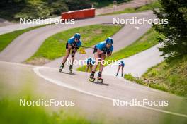 06.06.2024, Lavaze, Italy (ITA): Hanna Oeberg (SWE), Anna-Karin Heijdenberg (SWE), (l-r)  - Biathlon summer training, Lavaze (ITA). www.nordicfocus.com. © Barbieri/NordicFocus. Every downloaded picture is fee-liable.