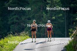 17.07.2024, Martell, Italy (ITA): Hanna Auchentaller (ITA), Rebecca Passler (ITA), (l-r)  - Biathlon summer training, Martell (ITA). www.nordicfocus.com. © Barbieri/NordicFocus. Every downloaded picture is fee-liable.