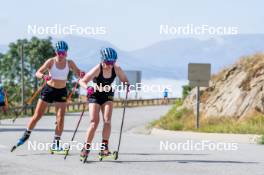 02.09.2024, Font-Romeu, France (FRA): Sara Andersson (SWE), Anna Karin Heijdenberg (SWE), (l-r) - Biathlon summer training, Font-Romeu (FRA). www.nordicfocus.com. © Authamayou/NordicFocus. Every downloaded picture is fee-liable.