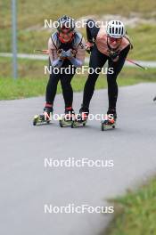 16.09.2024, Lenzerheide, Switzerland (SUI): Lea Meier (SUI), Amy Baserga (SUI), (l-r) - Biathlon summer training, Lenzerheide (SUI). www.nordicfocus.com. © Manzoni/NordicFocus. Every downloaded picture is fee-liable.