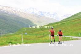 27.06.2024, Juf, Switzerland (SUI): Elisa Gasparin (SUI), Aita Gasparin (SUI), (l-r) - Biathlon summer training, Juf (SUI). www.nordicfocus.com. © Manzoni/NordicFocus. Every downloaded picture is fee-liable.