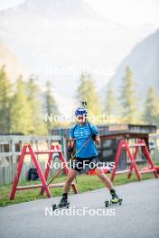 29.08.2024, Bessans, France (FRA): Oscar Lombardot (FRA) - Biathlon summer training, Bessans (FRA). www.nordicfocus.com. © Authamayou/NordicFocus. Every downloaded picture is fee-liable.