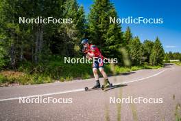 27.06.2024, Lavaze, Italy (ITA): Johannes Dale-Skjevdal (NOR) - Biathlon summer training, Lavaze (ITA). www.nordicfocus.com. © Barbieri/NordicFocus. Every downloaded picture is fee-liable.