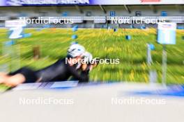 20.05.2024, Lenzerheide, Switzerland (SUI): Event Feature: Shooting range target 13 with Niklas Hartweg (SUI) - Biathlon summer training, Lenzerheide (SUI). www.nordicfocus.com. © Manzoni/NordicFocus. Every downloaded picture is fee-liable.