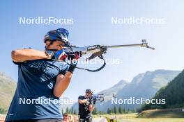 29.08.2024, Bessans, France (FRA): Quentin Fillon-Maillet (FRA) - Biathlon summer training, Bessans (FRA). www.nordicfocus.com. © Authamayou/NordicFocus. Every downloaded picture is fee-liable.