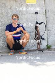 15.07.2024, Lenzerheide, Switzerland (SUI): Nikolas Burkhart (USA) - Biathlon summer training, Lenzerheide (SUI). www.nordicfocus.com. © Manzoni/NordicFocus. Every downloaded picture is fee-liable.