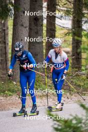 30.09.2024, Lavaze, Italy (ITA): Beatrice Trabucchi (ITA), Martina Trabucchi (ITA), (l-r) - Biathlon summer training, Lavaze (ITA). www.nordicfocus.com. © Barbieri/NordicFocus. Every downloaded picture is fee-liable.