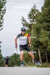 20.09.2024, Font-Romeu, France (FRA): César Beauvais (BEL) - Biathlon summer training, Font-Romeu (FRA). www.nordicfocus.com. © Authamayou/NordicFocus. Every downloaded picture is fee-liable.