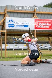 20.09.2024, Font-Romeu, France (FRA): Maya Cloetens (BEL) - Biathlon summer training, Font-Romeu (FRA). www.nordicfocus.com. © Authamayou/NordicFocus. Every downloaded picture is fee-liable.