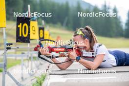 29.08.2024, Bessans, France (FRA): Jeanne Richard (FRA) - Biathlon summer training, Bessans (FRA). www.nordicfocus.com. © Authamayou/NordicFocus. Every downloaded picture is fee-liable.