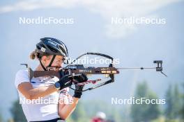 28.08.2024, Bessans, France (FRA): Oceane Michelon (FRA) - Biathlon summer training, Bessans (FRA). www.nordicfocus.com. © Authamayou/NordicFocus. Every downloaded picture is fee-liable.