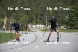 18.06.2024, Correncon-en-Vercors, France (FRA): Emilien Claude (FRA), Damien Levet (FRA), (l-r) - Biathlon summer training, Correncon-en-Vercors (FRA). www.nordicfocus.com. © Joly/NordicFocus. Every downloaded picture is fee-liable.