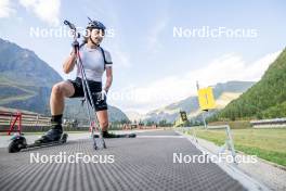 29.08.2024, Bessans, France (FRA): Lou Jeanmonnot (FRA) - Biathlon summer training, Bessans (FRA). www.nordicfocus.com. © Authamayou/NordicFocus. Every downloaded picture is fee-liable.