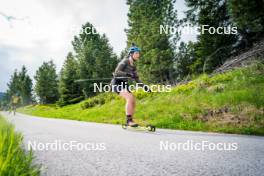 15.06.2024, Lavaze, Italy (ITA): Ella Hallvarsson (SWE) - Biathlon summer training, Lavaze (ITA). www.nordicfocus.com. © Barbieri/NordicFocus. Every downloaded picture is fee-liable.