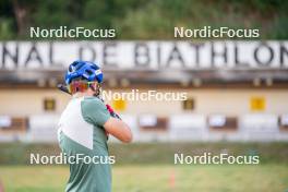 28.08.2024, Bessans, France (FRA): Oscar Lombardot (FRA) - Biathlon summer training, Bessans (FRA). www.nordicfocus.com. © Authamayou/NordicFocus. Every downloaded picture is fee-liable.