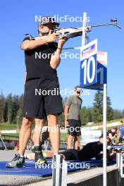 06.08.2024, Lenzerheide, Switzerland (SUI): Andreas Kuppelwieser (ITA), coach Team Switzerland - Biathlon summer training, Lenzerheide (SUI). www.nordicfocus.com. © Manzoni/NordicFocus. Every downloaded picture is fee-liable.