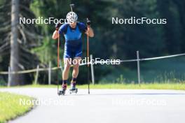 18.07.2024, Lenzerheide, Switzerland (SUI): Vincent Bonacci (USA) - Biathlon summer training, Lenzerheide (SUI). www.nordicfocus.com. © Manzoni/NordicFocus. Every downloaded picture is fee-liable.