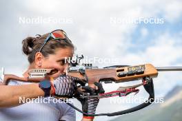 29.08.2024, Bessans, France (FRA): Julia Simon (FRA) - Biathlon summer training, Bessans (FRA). www.nordicfocus.com. © Authamayou/NordicFocus. Every downloaded picture is fee-liable.