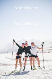 19.06.2024, Tignes, France (FRA): Flora Dolci (FRA), Lou Jeanmonnot (FRA), (l-r) - Biathlon summer training, Tignes (FRA). www.nordicfocus.com. © Authamayou/NordicFocus. Every downloaded picture is fee-liable.