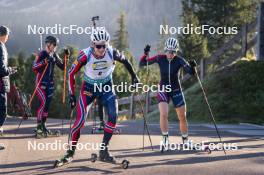 22.10.2024, Lavaze, Italy (ITA): Tarjei Boe (NOR), Ida Lien (NOR), (l-r)  - Biathlon summer training, Lavaze (ITA). www.nordicfocus.com. © Vanzetta/NordicFocus. Every downloaded picture is fee-liable.