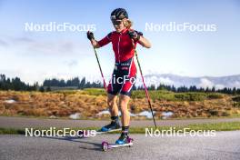 22.10.2024, Lavaze, Italy (ITA): Juni Arnekleiv (NOR) - Biathlon summer training, Lavaze (ITA). www.nordicfocus.com. © Vanzetta/NordicFocus. Every downloaded picture is fee-liable.