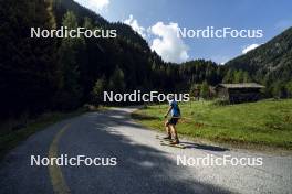 27.08.2024, Martell, Italy (ITA): Giacomel Tommaso (ITA) - Biathlon summer training, Martell (ITA). www.nordicfocus.com. © Vanzetta/NordicFocus. Every downloaded picture is fee-liable.