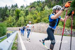 30.09.2024, Lavaze, Italy (ITA): Astrid Plosch (ITA), Martina Trabucchi (ITA), Beatrice Trabucchi (ITA), Michela Carrara (ITA), Samuela Comola (ITA), (l-r) - Biathlon summer training, Lavaze (ITA). www.nordicfocus.com. © Barbieri/NordicFocus. Every downloaded picture is fee-liable.