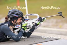 13.10.2024, Ramsau am Dachstein, Austria (AUT): Aita Gasparin (SUI) - Biathlon summer training, Ramsau am Dachstein (AUT). www.nordicfocus.com. © Manzoni/NordicFocus. Every downloaded picture is fee-liable.