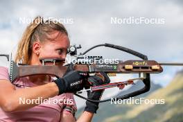 29.08.2024, Bessans, France (FRA): Oceane Michelon (FRA) - Biathlon summer training, Bessans (FRA). www.nordicfocus.com. © Authamayou/NordicFocus. Every downloaded picture is fee-liable.