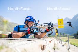 29.08.2024, Bessans, France (FRA): Oscar Lombardot (FRA) - Biathlon summer training, Bessans (FRA). www.nordicfocus.com. © Authamayou/NordicFocus. Every downloaded picture is fee-liable.